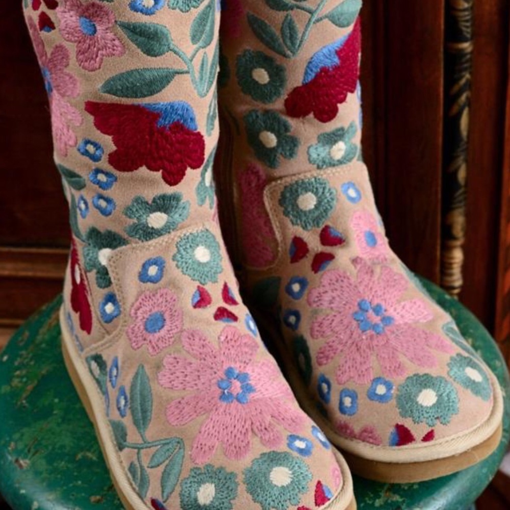Embroidered Floral Uggs